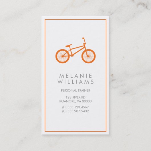 Mod Tangerine Bicycle Visitekaartje (Voorkant)