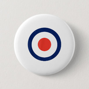 Mod Target Air Force Bullseye Doel _1 Ronde Button 5,7 Cm
