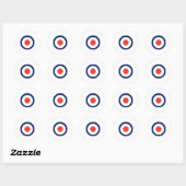 Mod Target Air Force Bullseye Doel _1 Ronde Sticker (Vel)