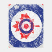 Mod Target Mods maple leaf Target Grunge Roundel Fleece Deken (Voorkant)