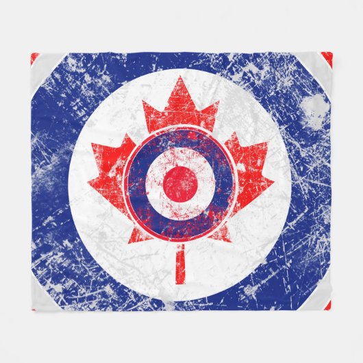Mod Target Mods maple leaf Target Grunge Roundel Fleece Deken (Voorkant (Horizontaal))