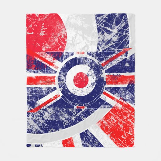 Mod Target Mods UK Target Grunge Roundel Fleece Deken (Voorkant)