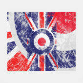 Mod Target Mods UK Target Grunge Roundel Fleece Deken (Voorkant (Horizontaal))