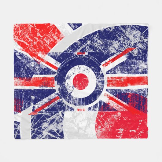 Mod Target Mods UK Target Roundel Fleece Deken (Voorkant (Horizontaal))