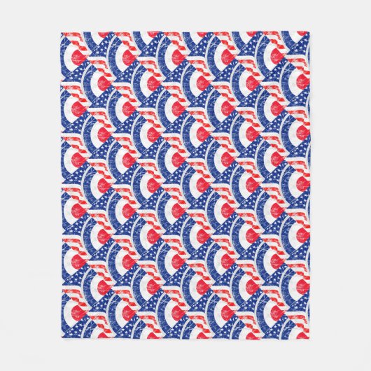 Mod Target Mods USA Target Grunge Roundel Fleece Deken (Voorkant)