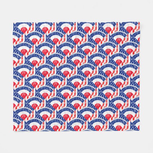 Mod Target Mods USA Target Grunge Roundel Fleece Deken (Voorkant (Horizontaal))