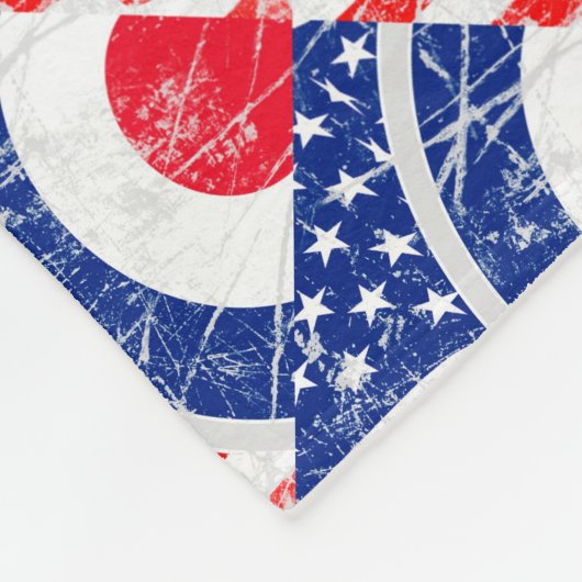 Mod Target Mods USA Target Grunge Roundel Fleece Deken (Hoek)