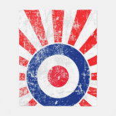 Mod Target Mods USA Target Grunge Roundel Fleece Deken (Voorkant)