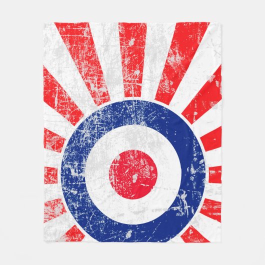 Mod Target Mods USA Target Grunge Roundel Fleece Deken (Voorkant)