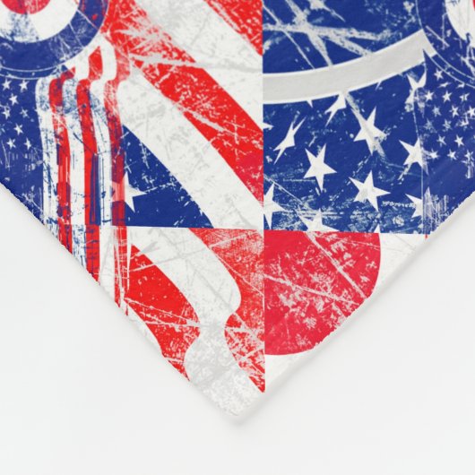 Mod Target Mods USA Target Grunge Roundel Fleece Deken (Hoek)