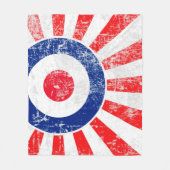 Mod Target Mods USA Target Grunge Roundel Fleece Deken (Voorkant)