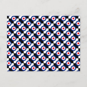 Mod Target Pattern Polka Dots Mode Vintage Briefkaart