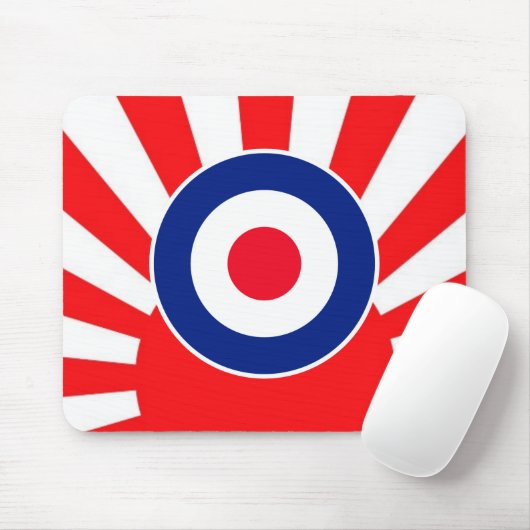 MOD Target Roundel op Sunburst Muismat (Met muis)