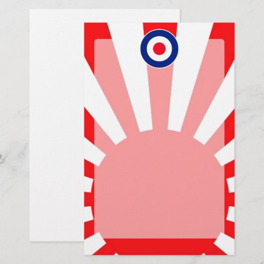 MOD Target Roundel over de crisis in Japan Briefpapier (Voorkant / Achterkant)