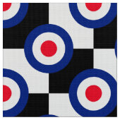 Mod Target Roundel Polka Dots Mode UK Stof (Close Up)