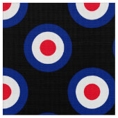 Mod Target Roundel Polka Dots Mode UK Stof (Close Up)