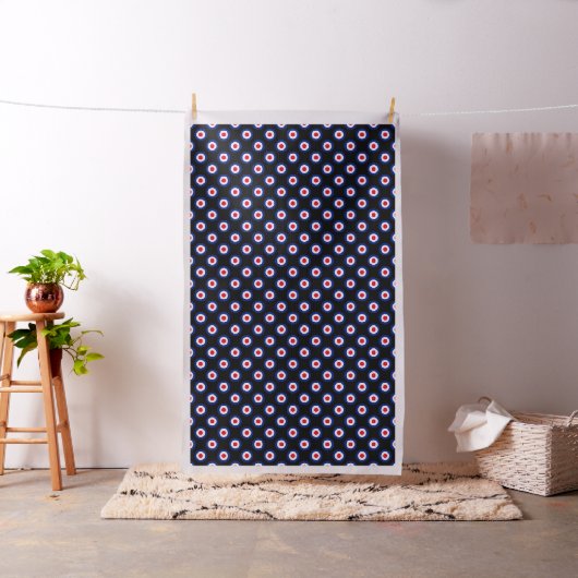 Mod Target Roundel Polka Dots Mode UK Stof (Voorbeeld)