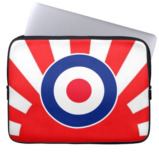 MOD Target Roundel Sunburst Style Laptop Sleeve (Voorkant)