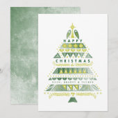 Mod textured Kerstmis Feestdagenkaart (Voorkant / Achterkant)