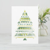 Mod textured Kerstmis Feestdagenkaart (Staand voorkant)