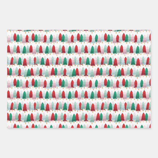 Mod Trees & Cadeaus Holiday Inpakpapier Vel (Voorkant 3)