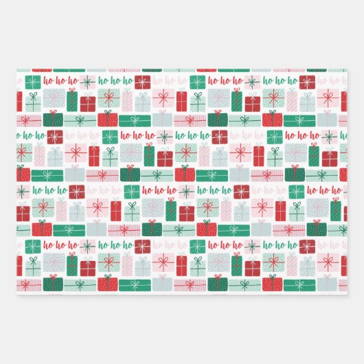 Mod Trees & Cadeaus Holiday Inpakpapier Vel (Voorkant 2)