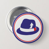 Mod Trilby Ronde Button 7,6 Cm (Voorkant /achterkant)