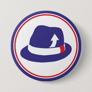 Mod Trilby Ronde Button 7,6 Cm
