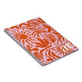 Mod Tropical Boho Roze + Sinaasappel Patroon Monog Notitieboek (Rechterzijde)