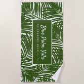 Mod Tropics Palm Leaf Pattern Beach House Strandlaken (Voorkant)