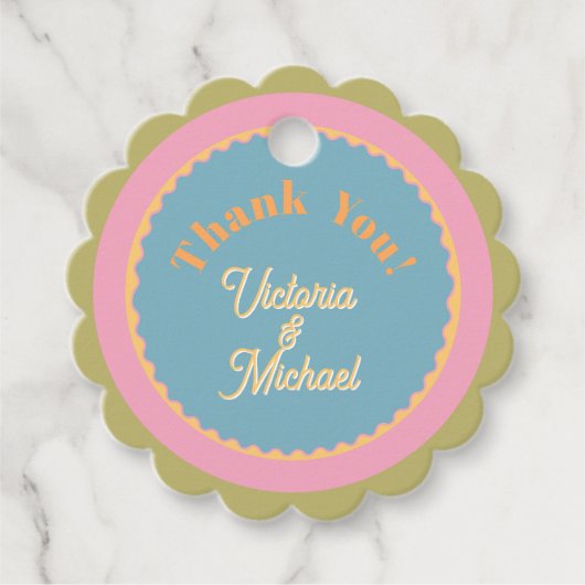 Mod Trouw Daisy Kleurig dank je wel Bedankjes Labels (Voorkant)