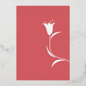 Mod Tulip Folie bruiloft uitnodiging Folie uitnodi (Achterkant)