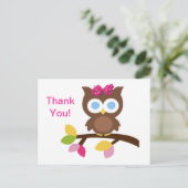 Mod Uil Ontwerp Verjaardagsfeestuitnodiging Favori Briefkaart (Staand voorkant)