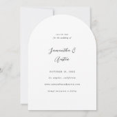 MOD V Foto Elegant Save the Date - Donkerder Arc Kaart (Achterkant)