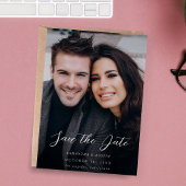 MOD V Foto Elegant Save the Date - Donkerder Kaart
