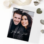 MOD V Foto Elegant Save the Date - Donkerder Kaart