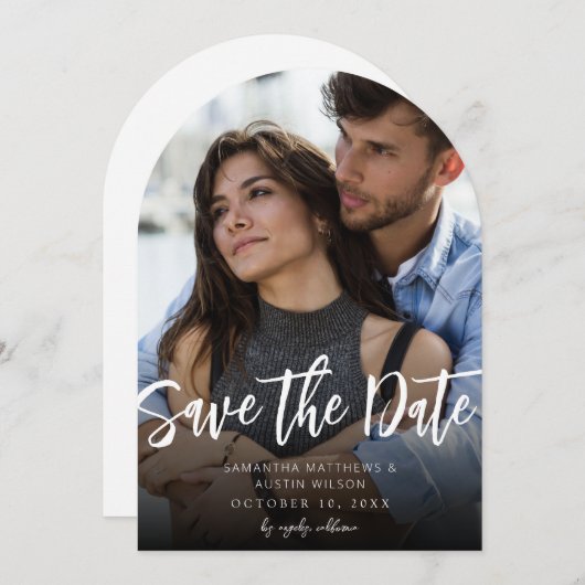 MOD V Photo Bold De datum opslaan - Donkerder Arc Kaart (Voorkant / Achterkant)