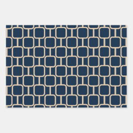 Mod verbindt het Geometrische Patroon Middeleeuwen Inpakpapier Vel