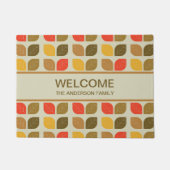 Mod verlaat herfst Herfst geometrisch patroon Deurmat (Voorkant)