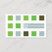 mod vierdelige afsprakenkaart ( groen ) afsprakenkaartje (Voorkant)