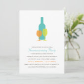 Mod Vino Housewarming Party Invitation Kaart (Staand voorkant)