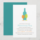 Mod Vino Housewarming Party Invitation Kaart (Voorkant / Achterkant)