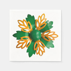 MOD Vintage Bloem Broche Zomer Verjaardag Retro Servet