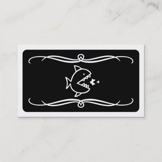 mod vis eet vis (kleur aanpasbaar) visitekaartje (Voorkant)