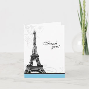 Mod Vlaams Eiffeltower Parisian - Hartelijk dank Bedankkaart