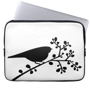 Mod vogels en bessen {kies uw kleur} laptop sleeve