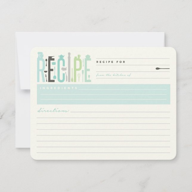 Mod Voorraad De Keuken Bruidsmeisje Receptkaart (Voorkant)