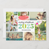 Mod Vrolijk Kerstfeest 6 Foto Collage Vakantie Kaa Feestdagenkaart (Voorkant)