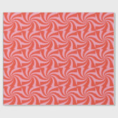 Mod Wavy Groovy Hippie Retro Kerst Roze Rood Cadeaupapier (Vlak)