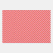 Mod Wavy Groovy Hippie Retro Kerst Roze Rood Inpakpapier Vel (Voorkant 2)